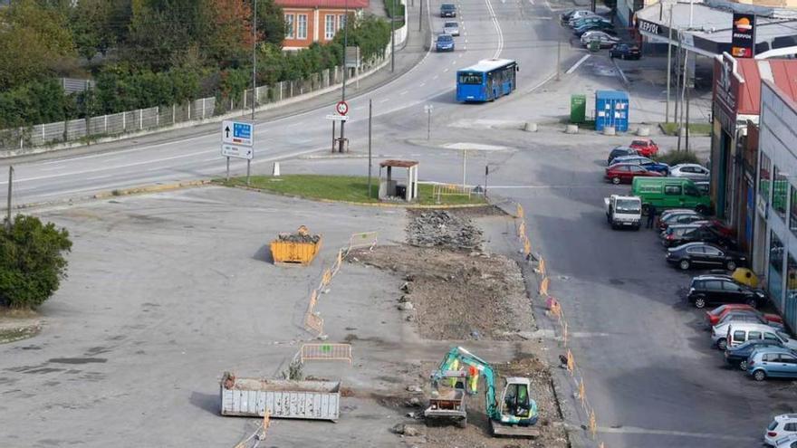 Comienzo de las obras del aparcamiento de la avenida de Gijón, este pasado otoño.