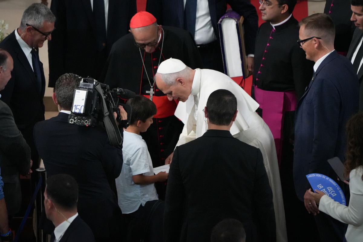 Les imatges de l'acte cloenda de la visita del Papa a la Sagrada Família