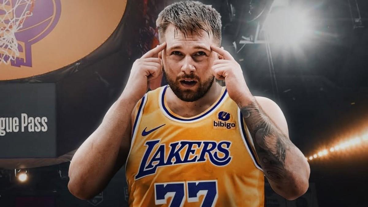Doncic, con la camiseta de los Lakers