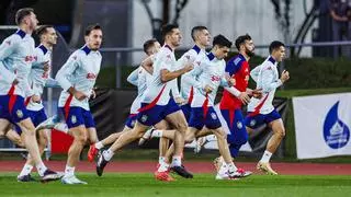 Fabián cierra con el grupo la preparación del duelo ante Serbia