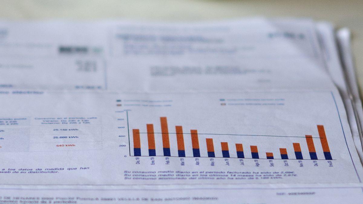 Imagen de una factura de la luz.