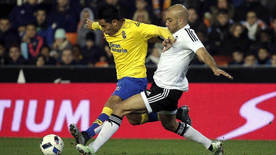 En Mestalla la UD Las Palmas es el grande