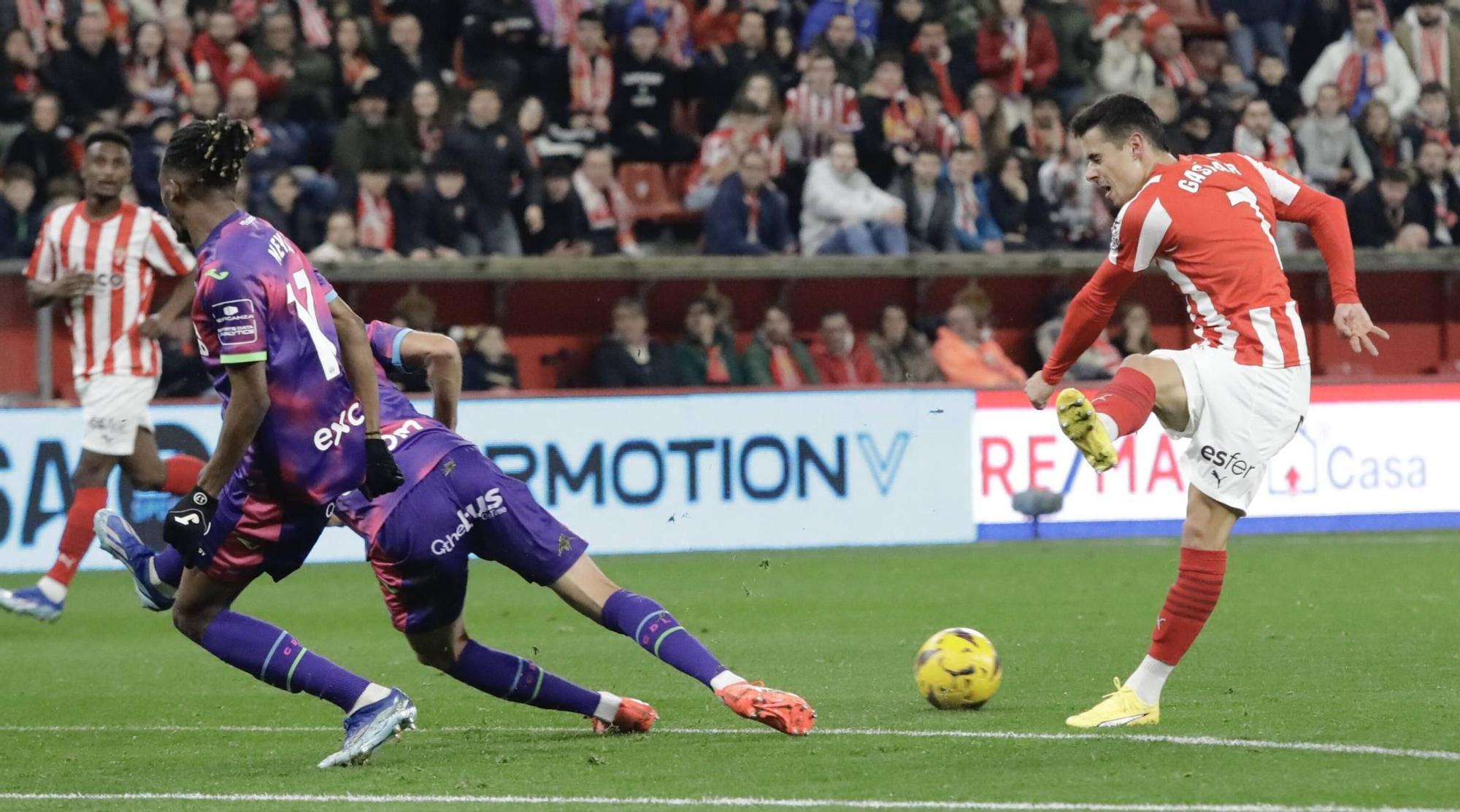 El partido entre el Sporting y el Leganés, en imágenes