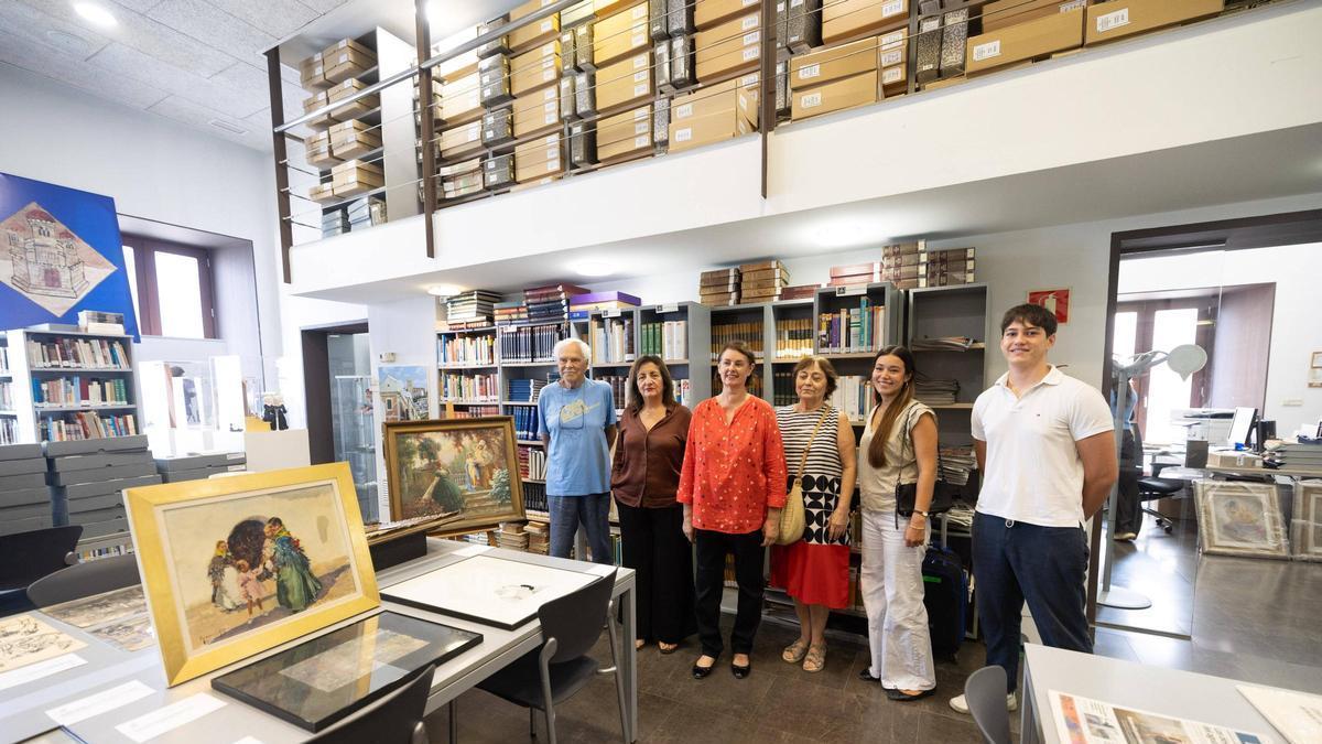 David Parcerisas (izquierda del todo) junto al resto de donantes y representantes institucionales.