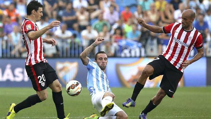 El Málaga se salva con gol de Luis Alberto y con actuación protestada de Lahoz (1-0)