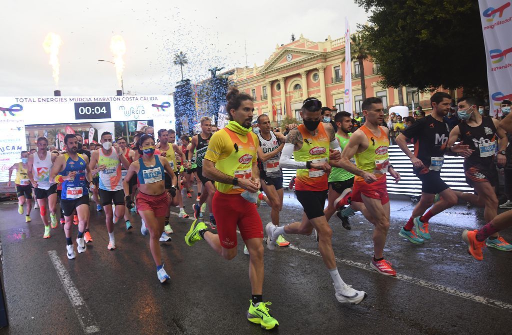 Así fue la salida de la maratón y la media maratón de Murcia