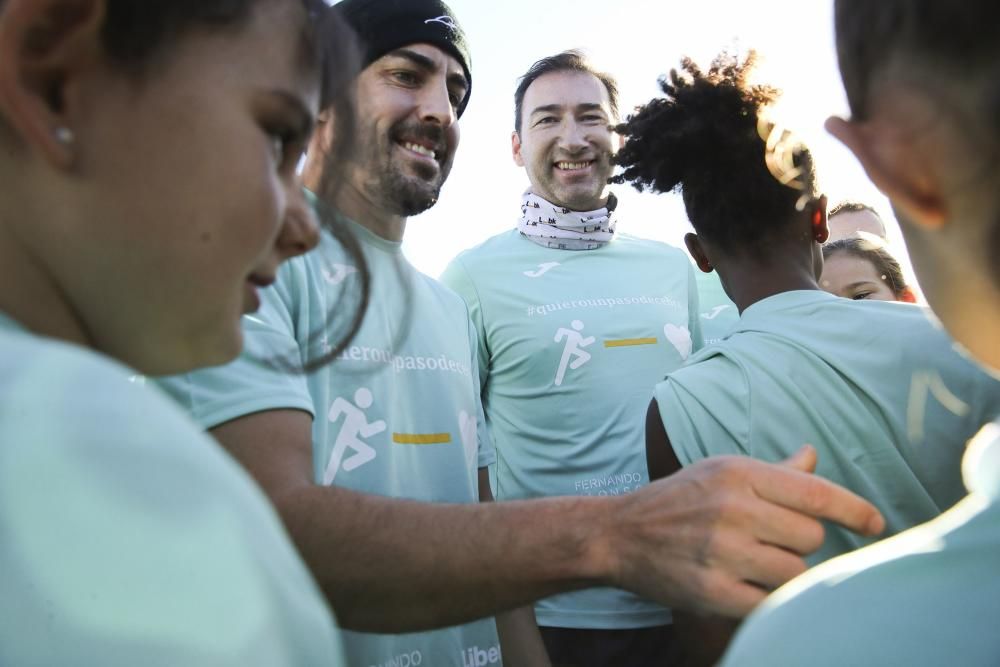 Carrera benéfica de Fernando Alonso en Llanera