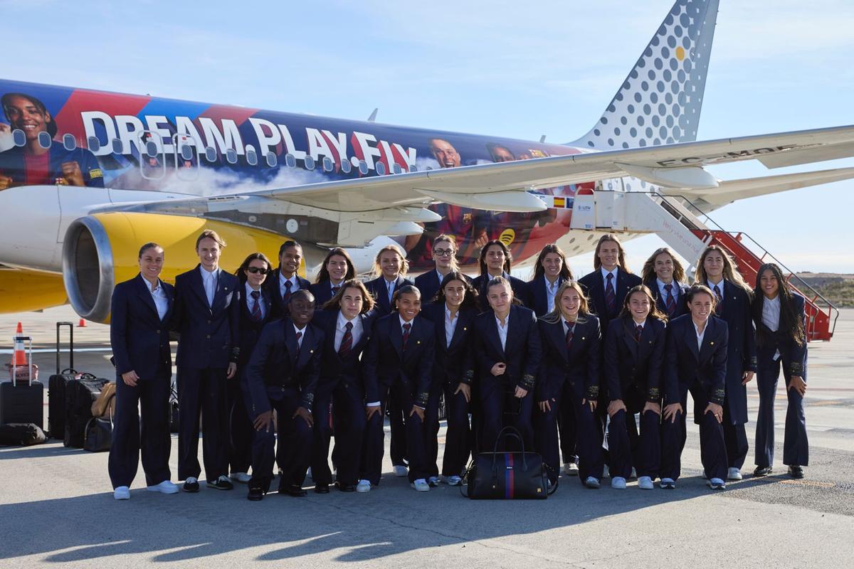 "Blaugranes al vent!": así es el nuevo avión del Barça femenino