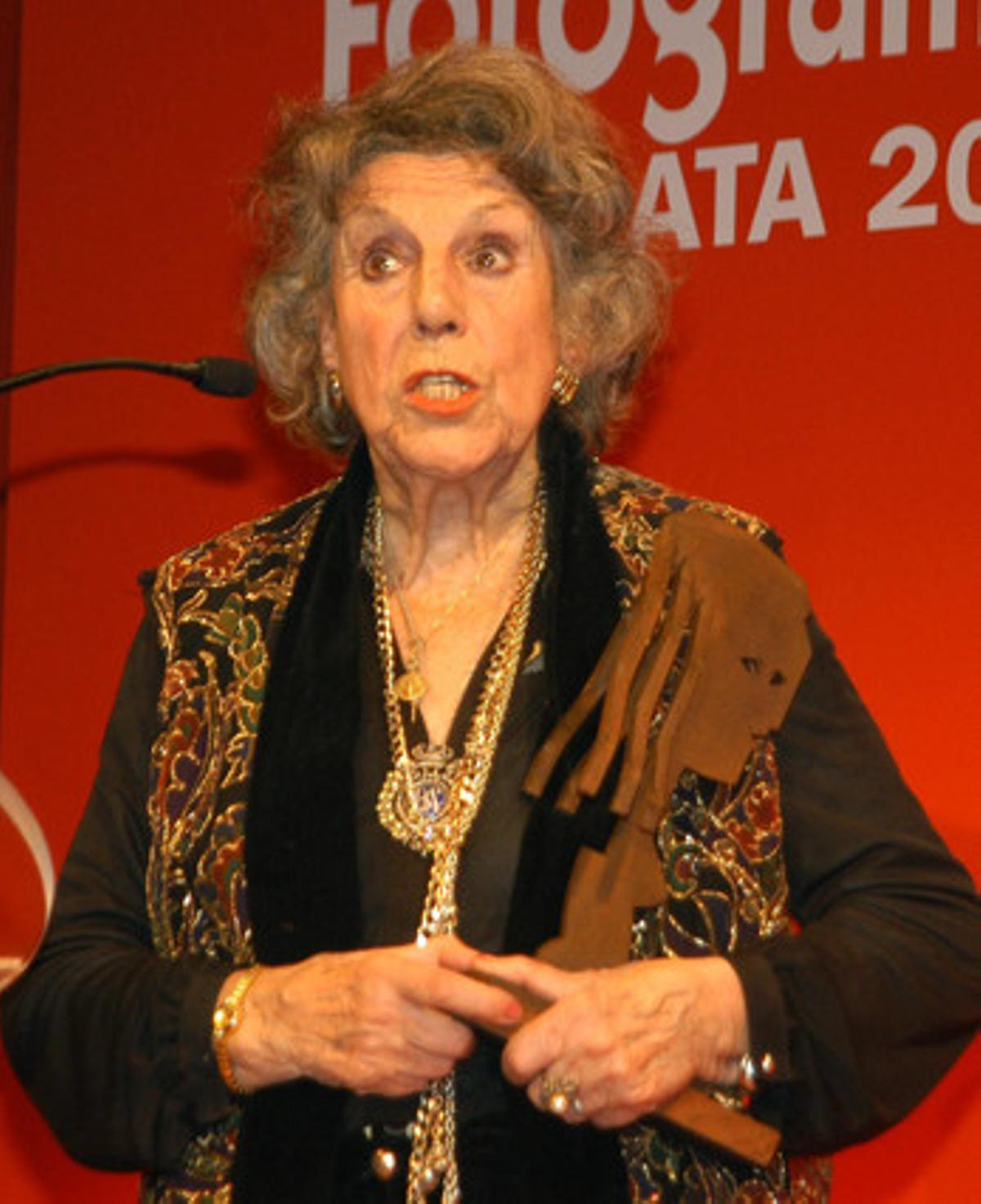 L’actriu María Isbert, durant un homenatge de la revista ’Fotogramas’, el 2003. L’actriu María Isbert, durant un homenatge de la revista ’Fotogramas’, el 2003.