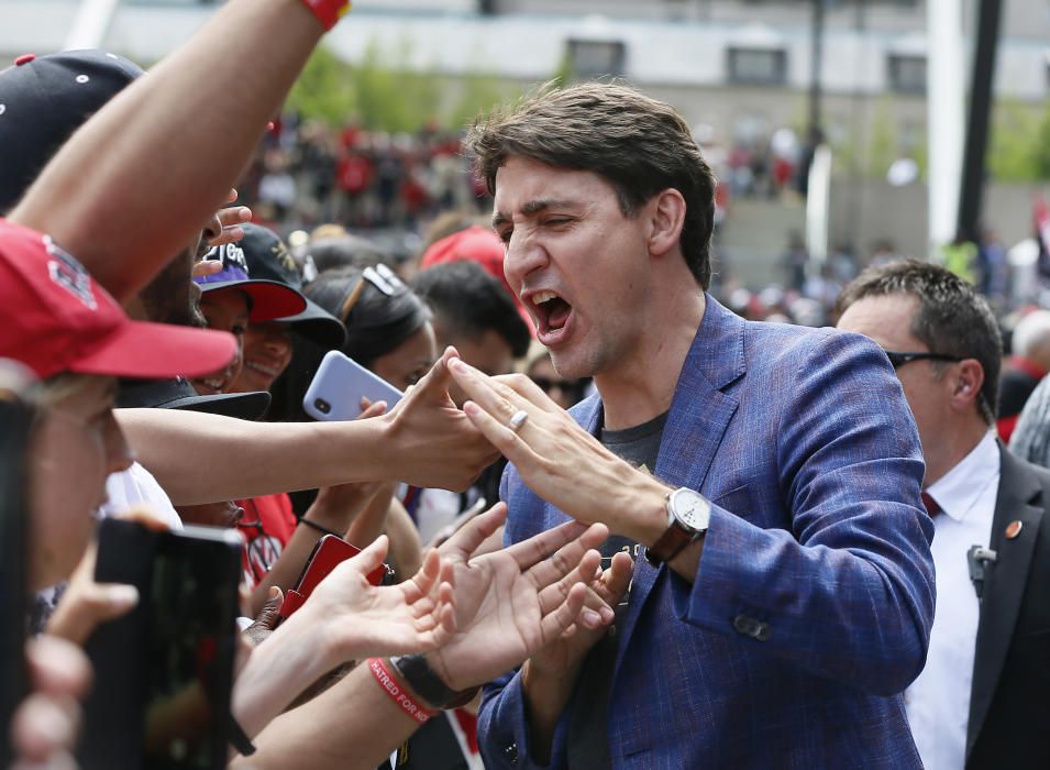 Los Raptors celebran el título de la NBA