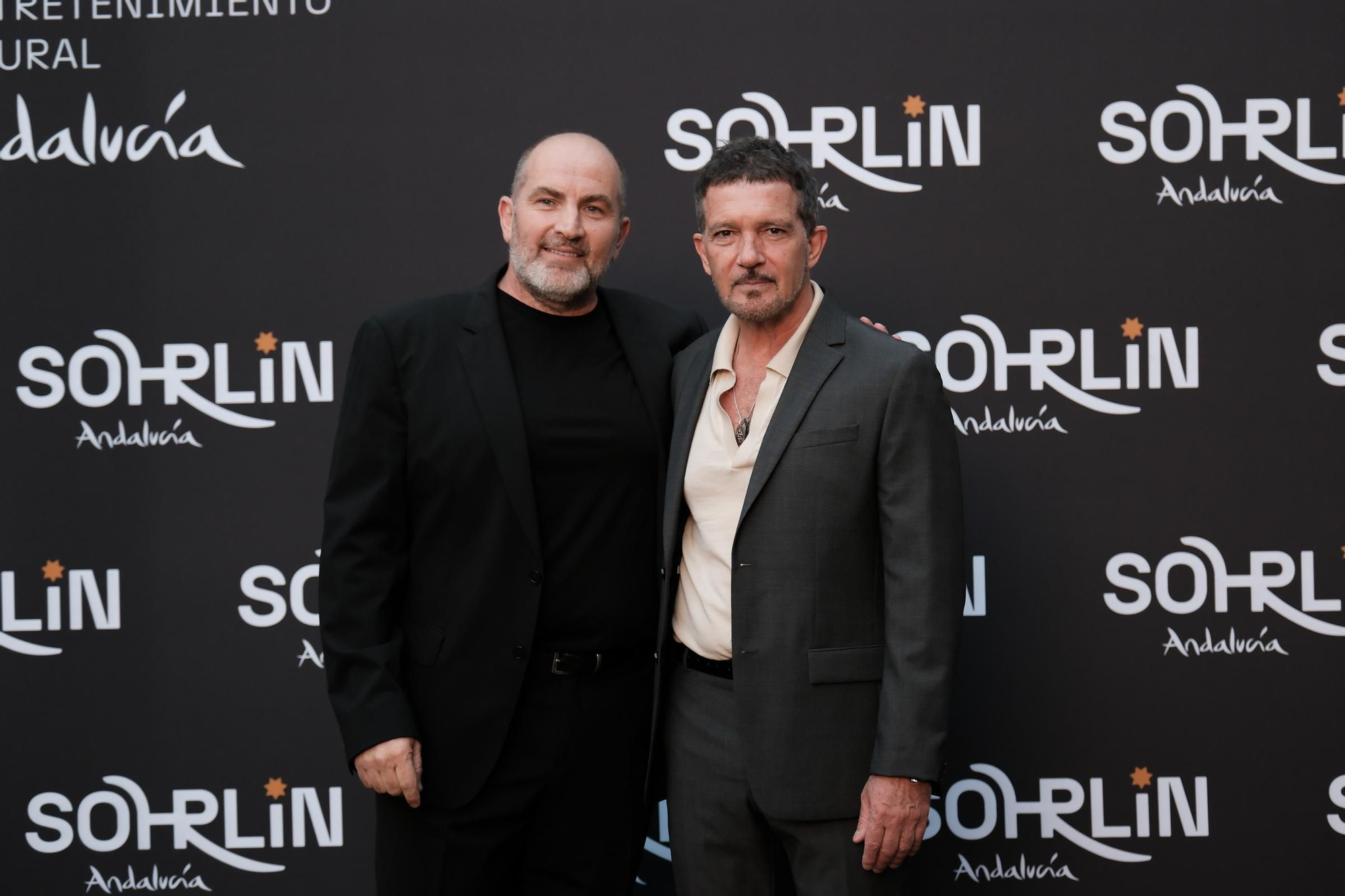 Photocall de la inauguración de Sohrlin Andalucía, el nuevo proyecto de Antonio Banderas y Domingo Sánchez de una escuela de artes escénicas.