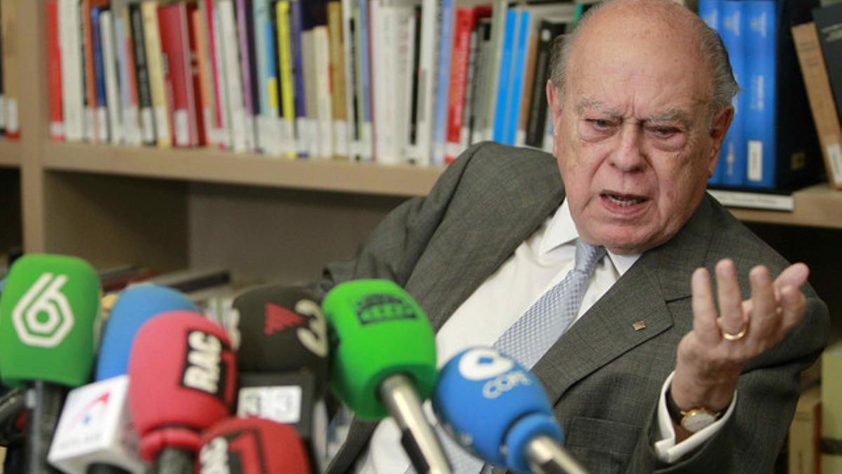 El 'expresident' Jordi Pujol, durante una rueda de prensa, el pasado 2 de junio.