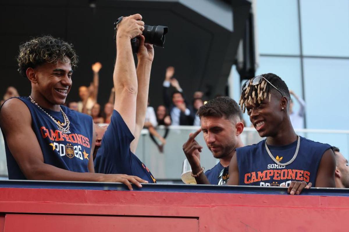 La celebración de los campeones del mundo por las calles de Madrid