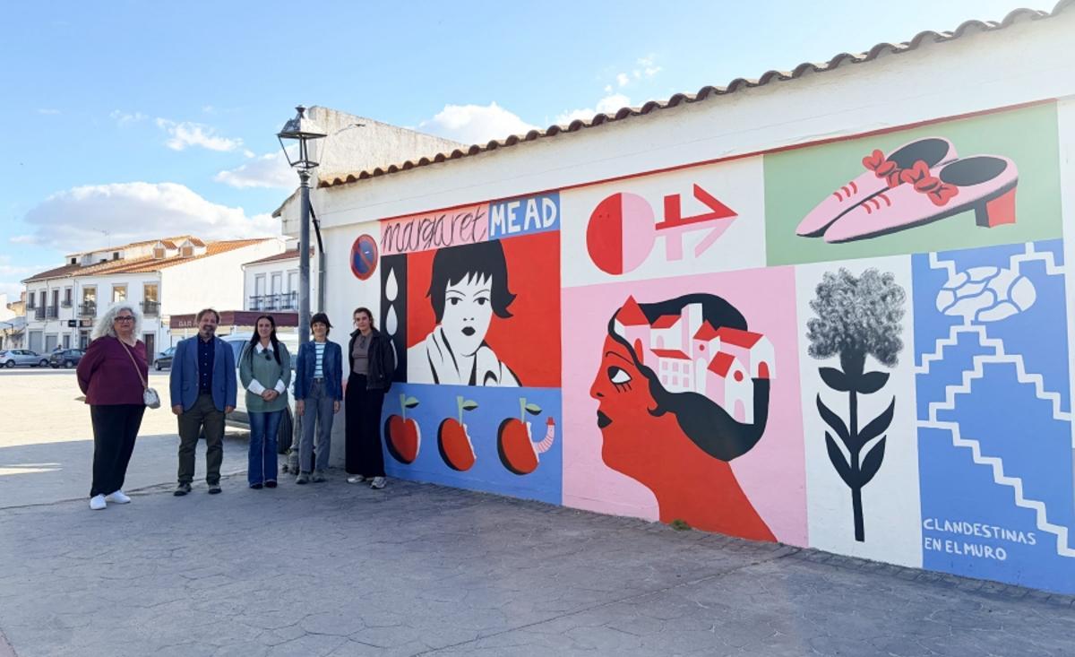 Inauguración del mural en Belalcázar.