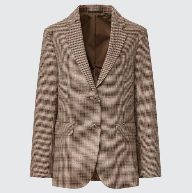 Blazer a cuadros de Uniqlo