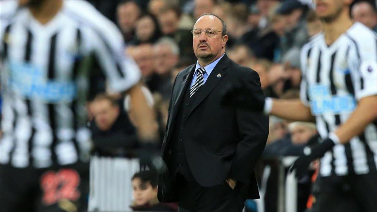 Rafa Benítez, durante un partido del Newcastle