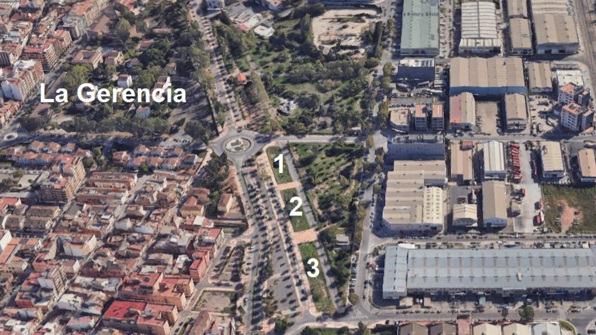 Parcelas que se beneficiarán de las modificaciones urbanísticas.