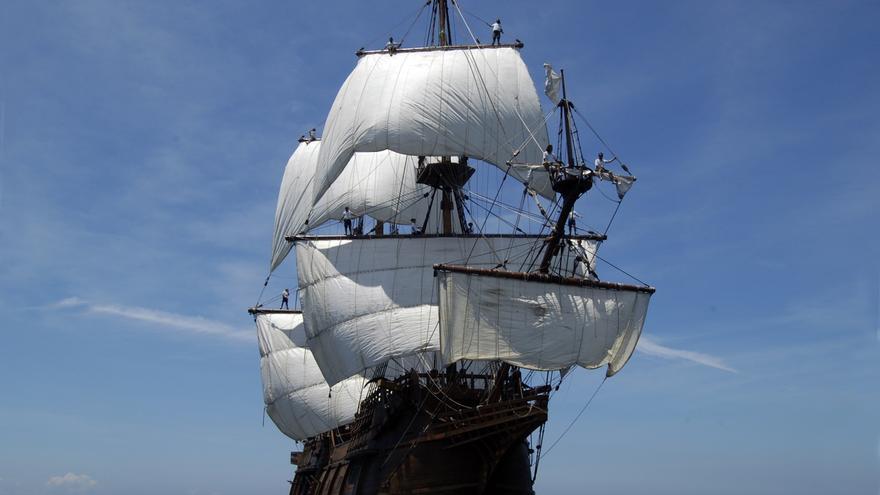 El galeón &#039;Andalucía&#039; abre al público en el muelle de Trasatlánticos hasta el domingo