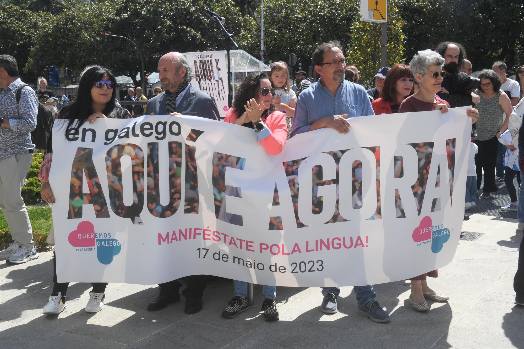 Manifestación de Queremos Galego no Obelisco