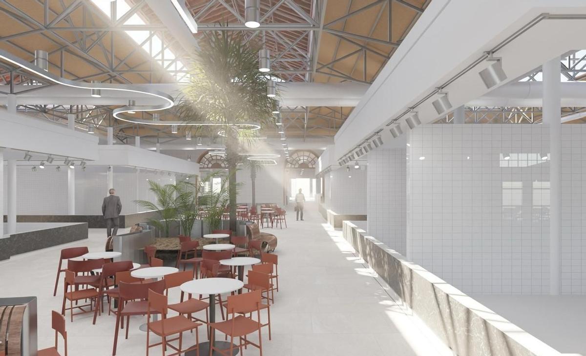 Otra imagen virtual del interior del 'nuevo' Mercado Central.