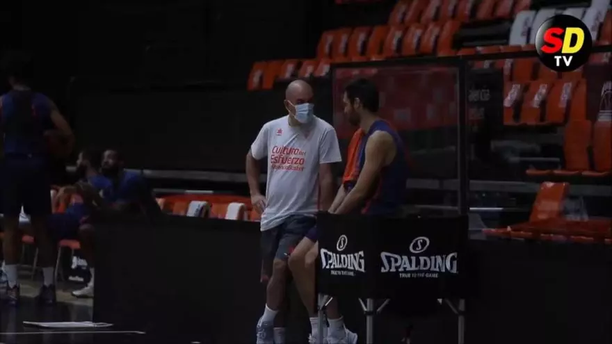 Entrenamiento del Valencia Basket