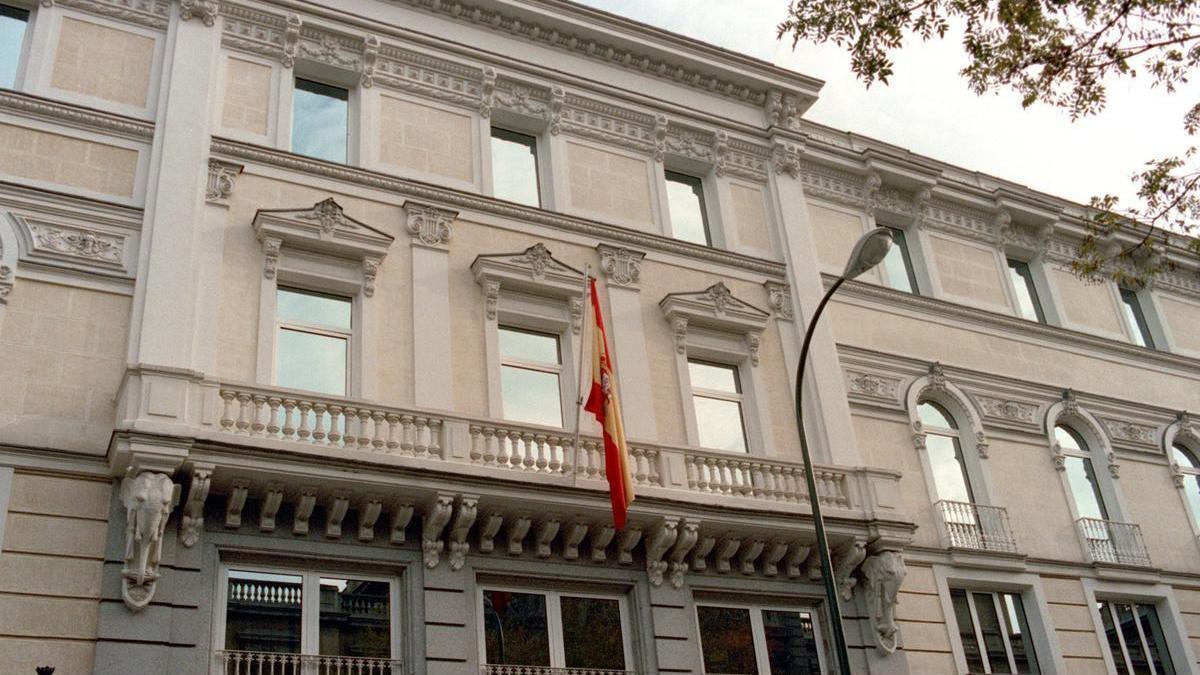 Fachada de la sede del Consejo General del Poder Judicial (CGPJ) en Madrid.