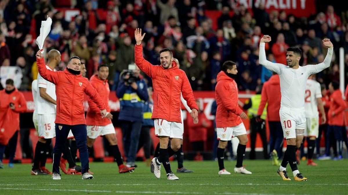 El Pizjuán celebró por todo lo alto el pase a la final de Copa del 21 de abril