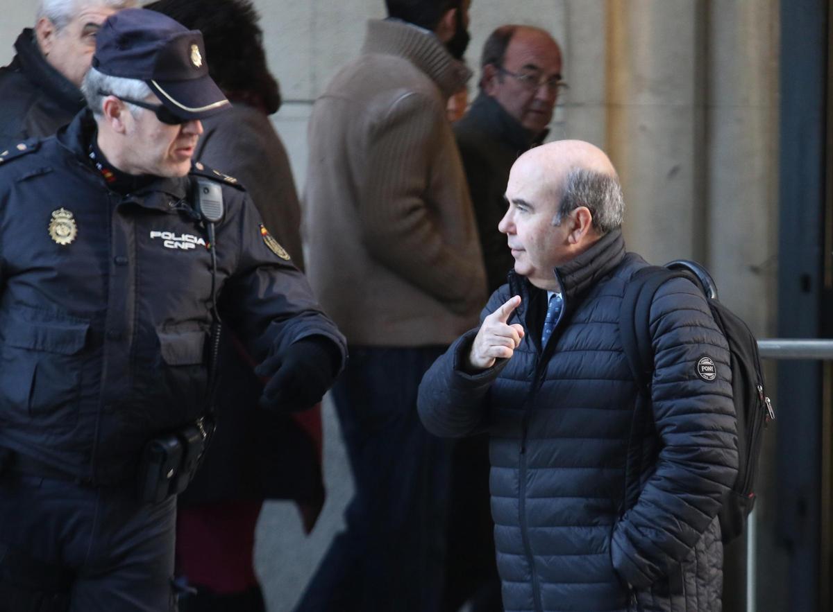 El exconsejero Gaspar Zarrías llega a la novena sesión del juicio del caso ERE.