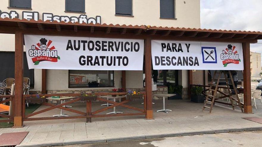 Un restaurante de carretera en Bujaraloz ofrece café y comida gratis a los camioneros