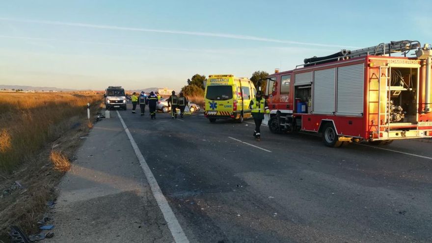 Dos fallecidos y ocho heridos en un accidente en Torre Pacheco