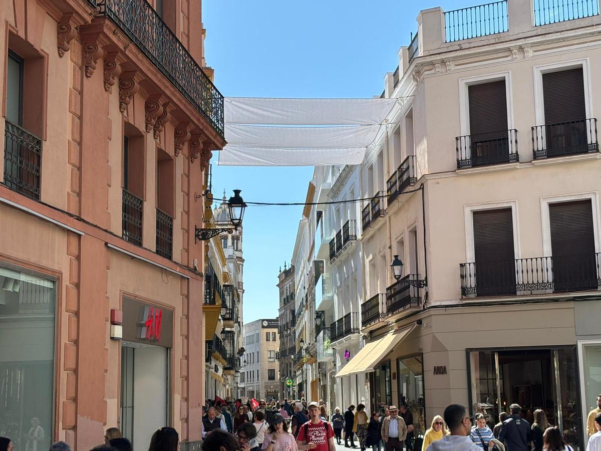 Toldos en el centro de Sevilla