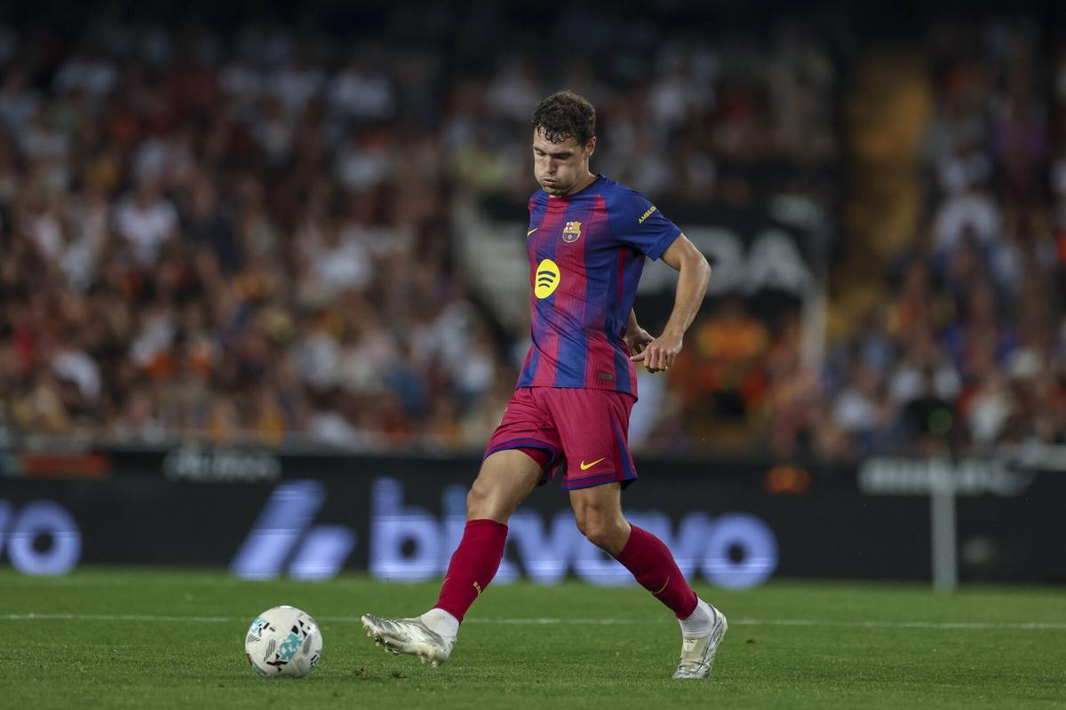Christensen, durante el Valencia-Barça de la pasada campaña.