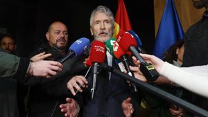El ministro del Interior, Fernando Grande-Marlaska, este lunes en un acto de homenaje a las víctimas del terrorismo.