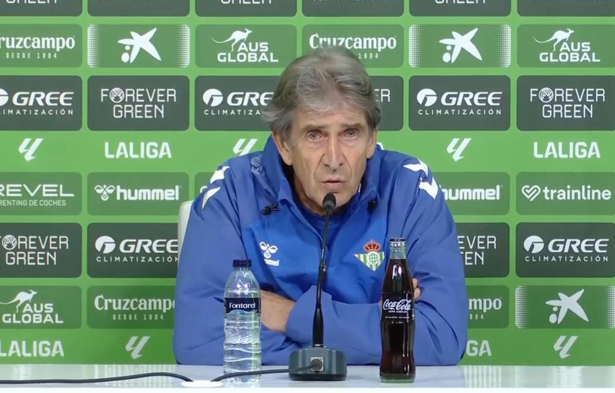 Manuel Pellegrini, en la rueda de prensa previa al Atlético de Madrid-Betis de Liga