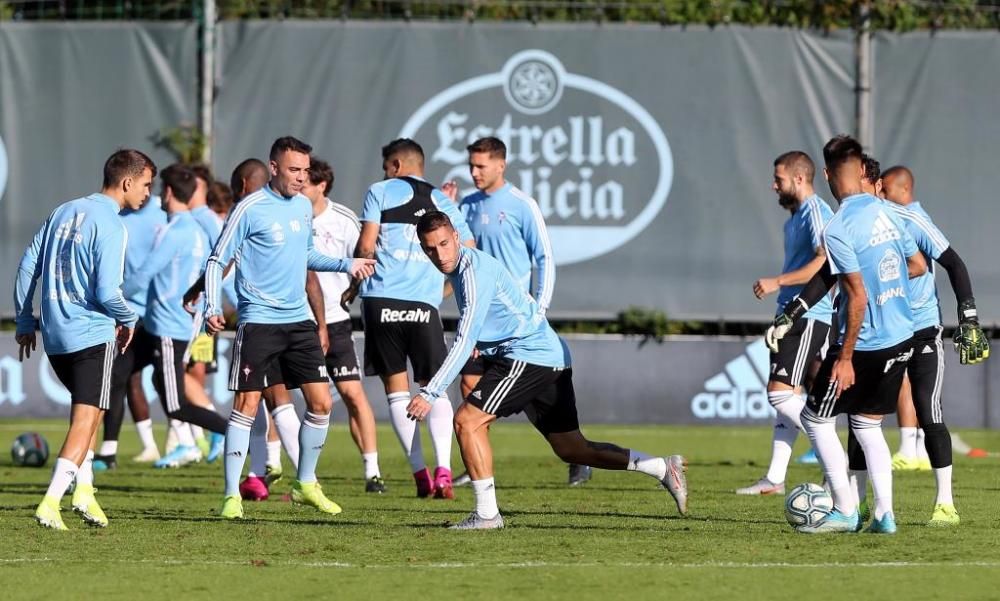 El Celta entrena a puerta abierta tras vencer al Athletic