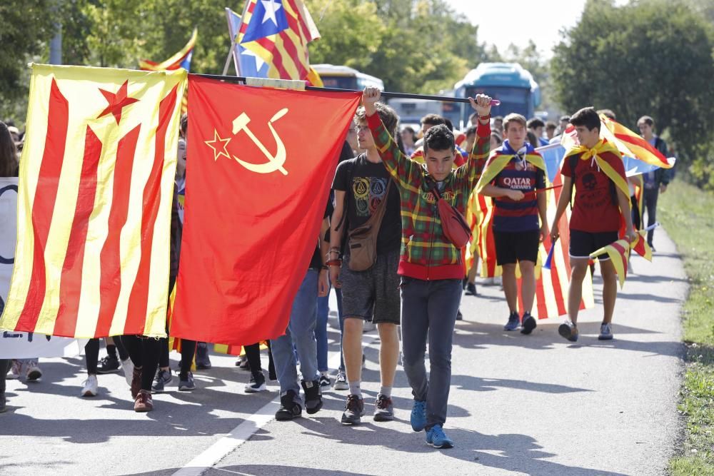 Manifestació d''estudiants de secundària a Girona