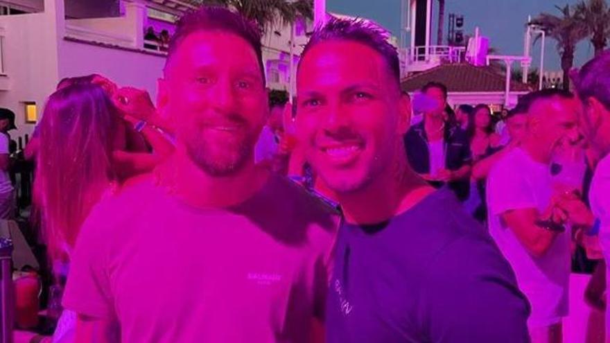 Jonathan Viera Ramos y Messi, hace unos días, en Ibiza.