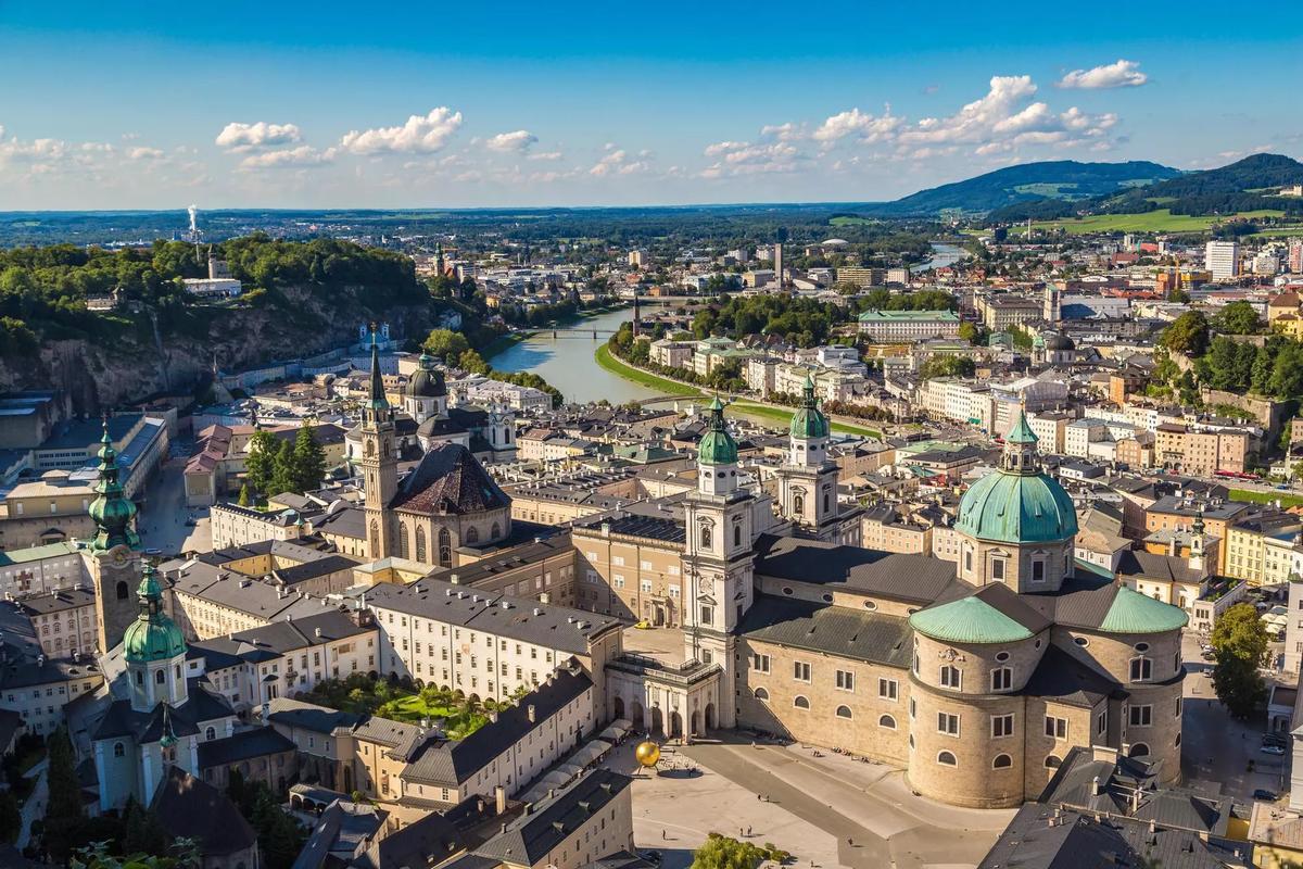 Vista de Salzburgo, Austria