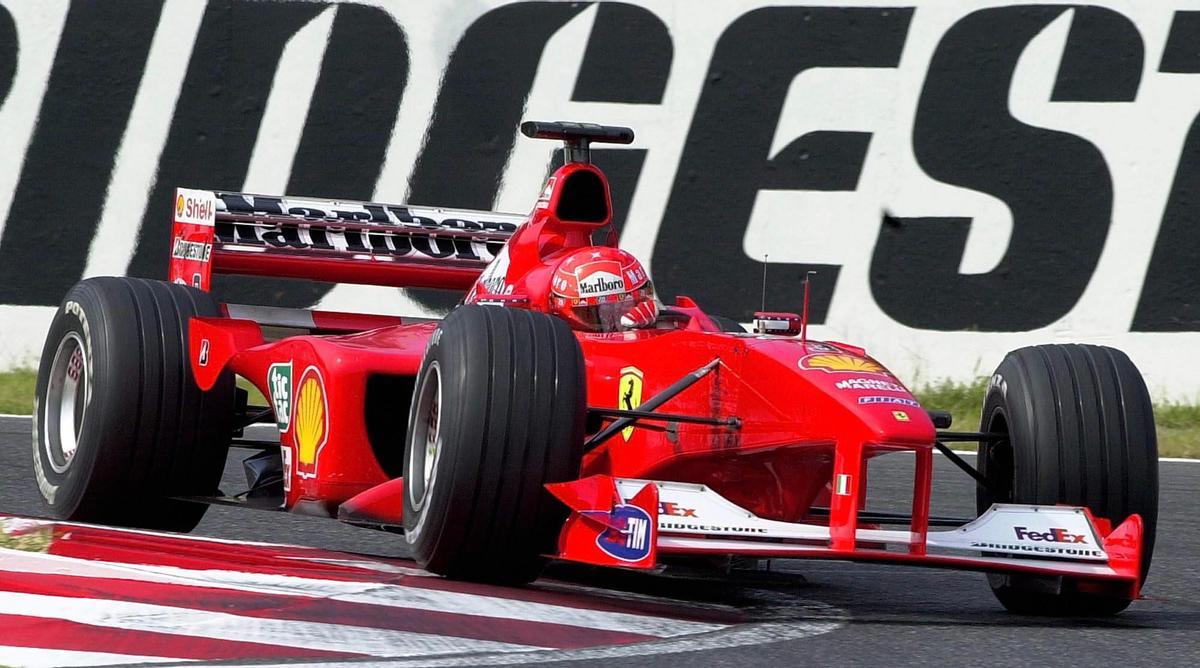 Schumacher, durante el GP de Japón en 2000