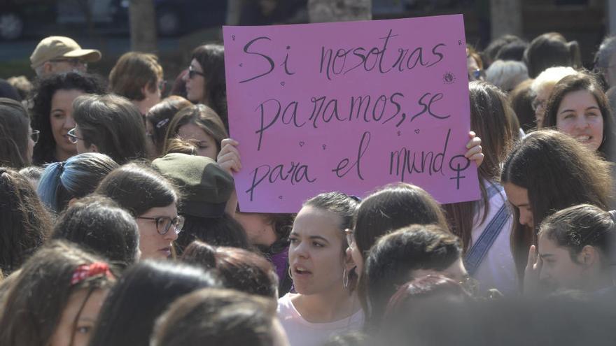 Imagen de uno de los carteles del pasado 8 de marzo en Elche.