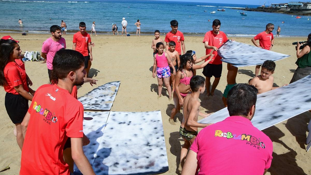 as Palmas de Gran Canaria pone el foco en la defensa de angelotes, mantelinas y chuchos con motivo del Día Mundial de los Océanos.