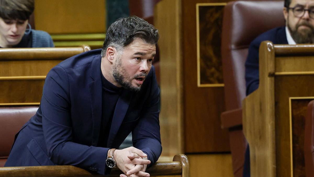 Gabriel Rufián en el pleno del Congreso de los Diputados