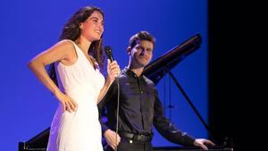 Sílvia Pérez Cruz y Marco Mezquida, durante su concierto del jueves en Peralada. 