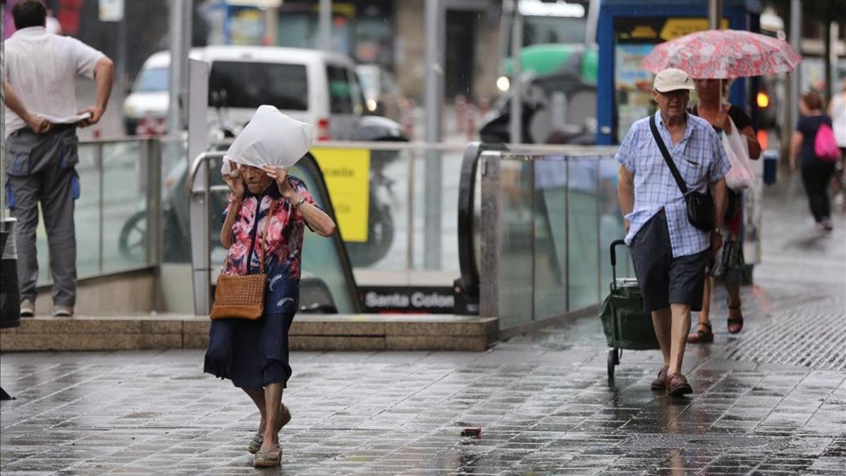 Día de lluvia en Santa Coloma de Gramenet