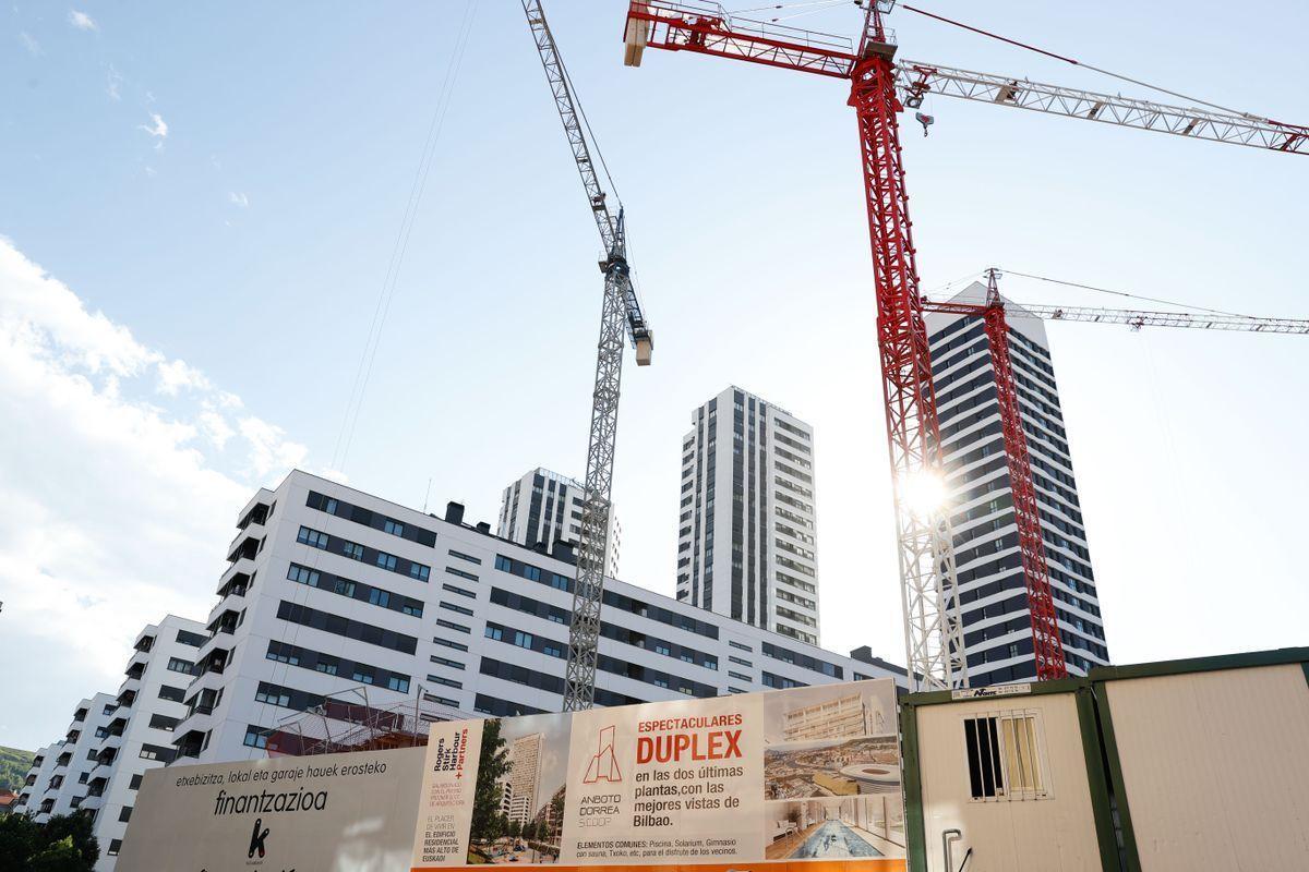 Edificios en construcción. 