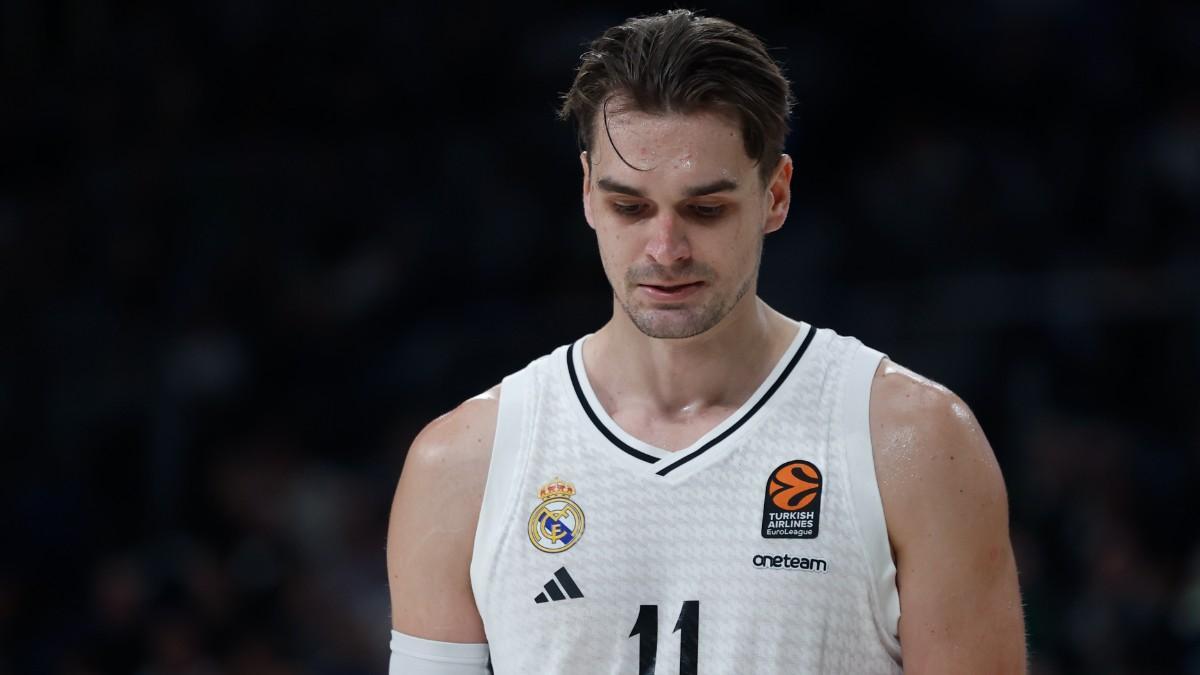 Mario Hezonja en un partido de Euroliga con el Real Madrid
