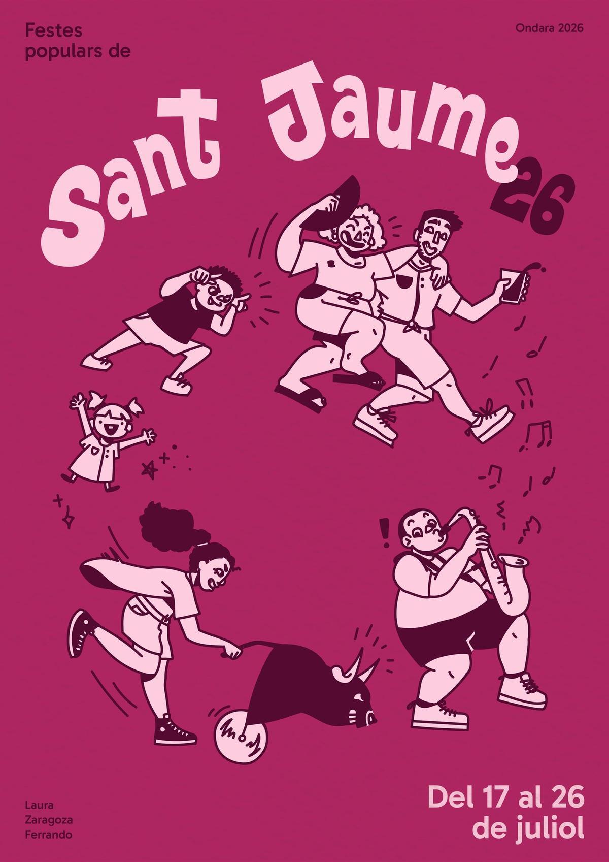 El cartell de les festes populars de Sant Jaume d'Ondara