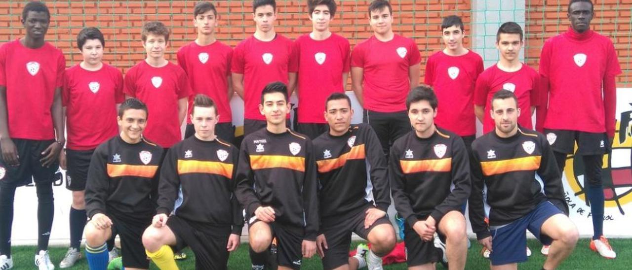 Equipo juvenil de fútbol.