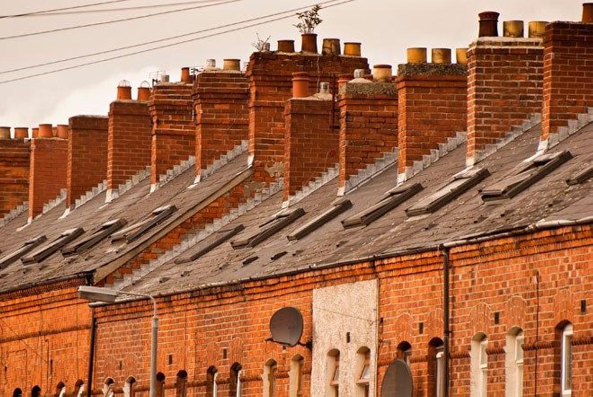 Típicas casas de Belfast.