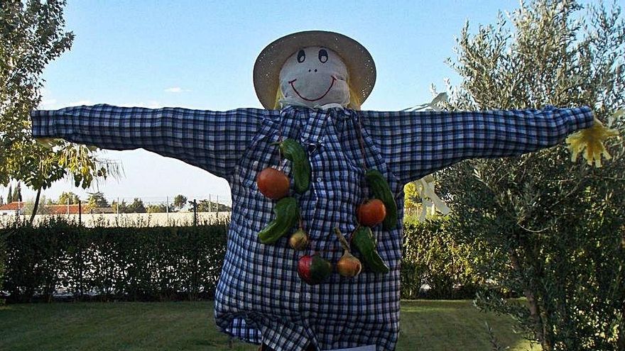 El espantapájaros del jardín. | Cedida